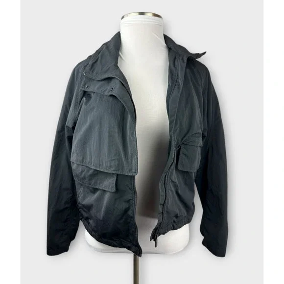 Lululemon Always Effortless Jacket Full Zip Hooded Water Repellent Black Size 10 - Picture 5 of 16